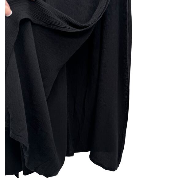 Lulus Womens Lost in Paradise Black Maxi Dress Size L Strappy Open Back Rayon - Picture 6 of 11